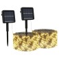 vidaXL Solar-Lichterkette 2 Stk. 2x200 LED Warmweiß Innen Außen vidaXL Solar-Lichterkette 2 Stk. 2x200 LED Warmweiß Innen Außen