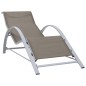 vidaXL Sonnenliege Textilene und Aluminium Taupe vidaXL Sonnenliege Textilene und Aluminium Taupe