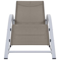 vidaXL Sonnenliege Textilene und Aluminium Taupe