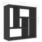 vidaXL Wandregal Grau 45,1x16x45,1 cm Holzwerkstoff vidaXL Wandregal Grau 45,1x16x45,1 cm Holzwerkstoff