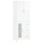 vidaXL Highboard Hochglanz-Weiß 69,5x34x180 cm Holzwerkstoff vidaXL Highboard Hochglanz-Weiß 69,5x34x180 cm Holzwerkstoff