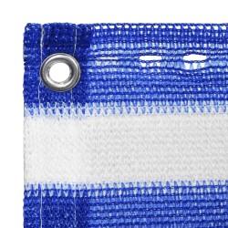 vidaXL Balkon-Sichtschutz Blau und Weiß 75x600 cm HDPE