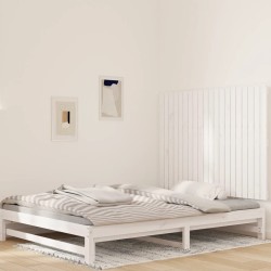 vidaXL Wand-Kopfteil Weiß 127,5x3x90 cm Massivholz Kiefer