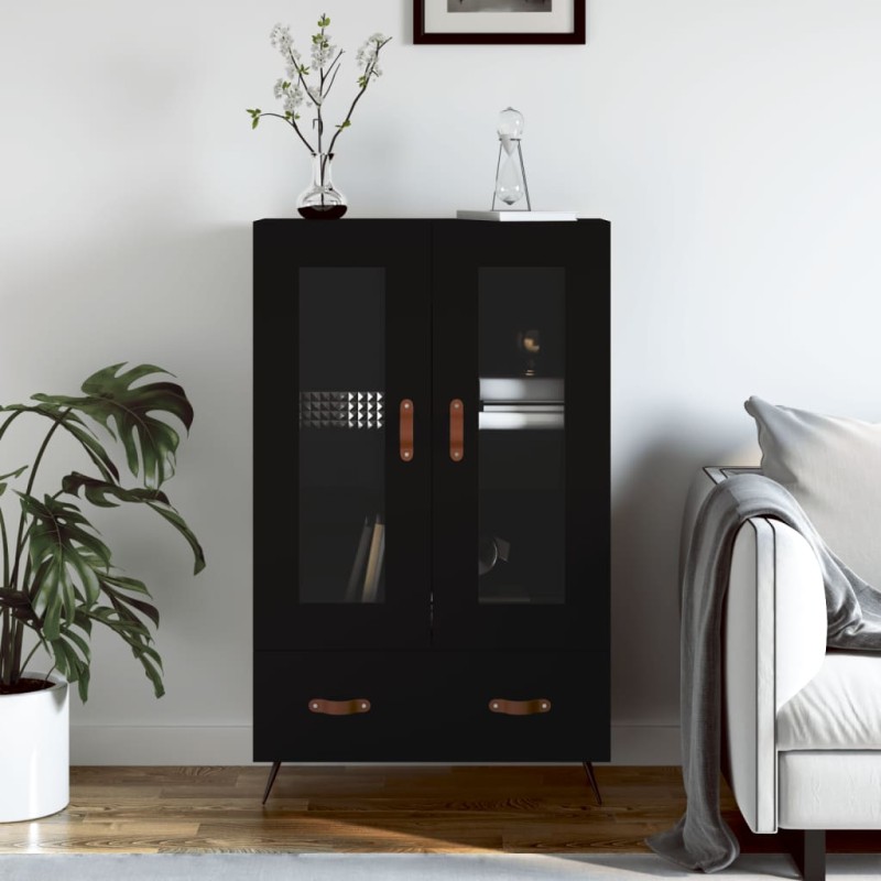 vidaXL Highboard Schwarz 69,5x31x115 cm Holzwerkstoff vidaXL Highboard Schwarz 69,5x31x115 cm Holzwerkstoff