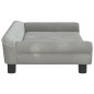 vidaXL Hundebett Hellgrau 100x50x21 cm Samt vidaXL Hundebett Hellgrau 100x50x21 cm Samt