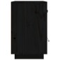 vidaXL Nachttisch Schwarz 40x34x55 cm Massivholz Kiefer vidaXL Nachttisch Schwarz 40x34x55 cm Massivholz Kiefer