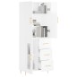 vidaXL Highboard Hochglanz-Weiß 69,5x34x180 cm Holzwerkstoff vidaXL Highboard Hochglanz-Weiß 69,5x34x180 cm Holzwerkstoff
