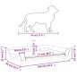 vidaXL Hundebett Hellgrau 100x50x21 cm Samt vidaXL Hundebett Hellgrau 100x50x21 cm Samt