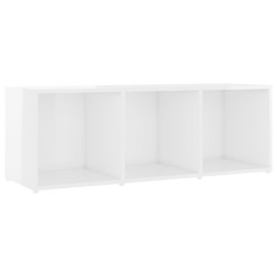 vidaXL TV-Schrank Hochglanz-Weiß 107x35x37 cm Holzwerkstoff