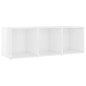 vidaXL TV-Schrank Hochglanz-Weiß 107x35x37 cm Holzwerkstoff vidaXL TV-Schrank Hochglanz-Weiß 107x35x37 cm Holzwerkstoff