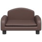 Hundebett Braun 50x40x30 cm Kunstleder Hundebett Braun 50x40x30 cm Kunstleder