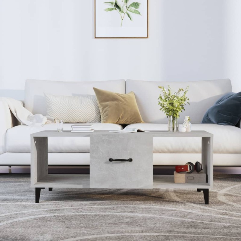 vidaXL Couchtisch Betongrau 102x50x40 cm Holzwerkstoff vidaXL Couchtisch Betongrau 102x50x40 cm Holzwerkstoff