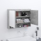 vidaXL Spiegelschrank fürs Bad 80x15x60 cm MDF Betongrau vidaXL Spiegelschrank fürs Bad 80x15x60 cm MDF Betongrau