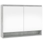 vidaXL Spiegelschrank fürs Bad 80x15x60 cm MDF Betongrau vidaXL Spiegelschrank fürs Bad 80x15x60 cm MDF Betongrau