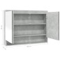 vidaXL Spiegelschrank fürs Bad 80x15x60 cm MDF Betongrau vidaXL Spiegelschrank fürs Bad 80x15x60 cm MDF Betongrau