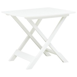 vidaXL Gartentisch Klappbar Weiß 79 x 72 x 70 cm Kunststoff 