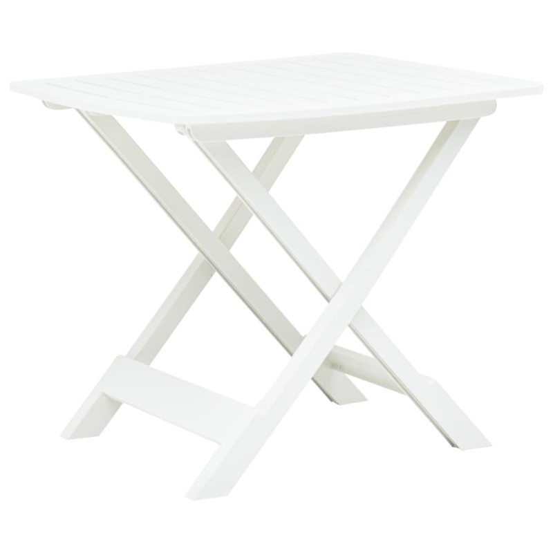 vidaXL Gartentisch Klappbar Weiß 79 x 72 x 70 cm Kunststoff vidaXL Gartentisch Klappbar Weiß 79 x 72 x 70 cm Kunststoff