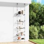 vidaXL Teleskop-Gartenregal mit 3 Ablagen Silber Aluminium vidaXL Teleskop-Gartenregal mit 3 Ablagen Silber Aluminium