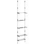 vidaXL Teleskop-Gartenregal mit 3 Ablagen Silber Aluminium vidaXL Teleskop-Gartenregal mit 3 Ablagen Silber Aluminium