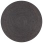 vidaXL Teppich Handgefertigt Jute Rund 120 cm Dunkelgrau vidaXL Teppich Handgefertigt Jute Rund 120 cm Dunkelgrau