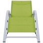 vidaXL Sonnenliegen 2 Stk. mit Tisch Aluminium Grün vidaXL Sonnenliegen 2 Stk. mit Tisch Aluminium Grün