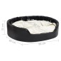 vidaXL Hundebett Schwarz-Beige 99x89x21 cm Plüsch und Kunstleder vidaXL Hundebett Schwarz-Beige 99x89x21 cm Plüsch und Kunstleder
