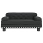 Hundebett Schwarz 70x45x30 cm Kunstleder Hundebett Schwarz 70x45x30 cm Kunstleder