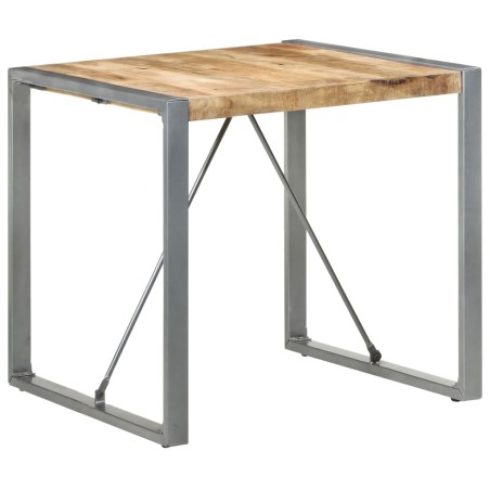 vidaXL Esstisch 80x80x75 cm Raues Mangoholz