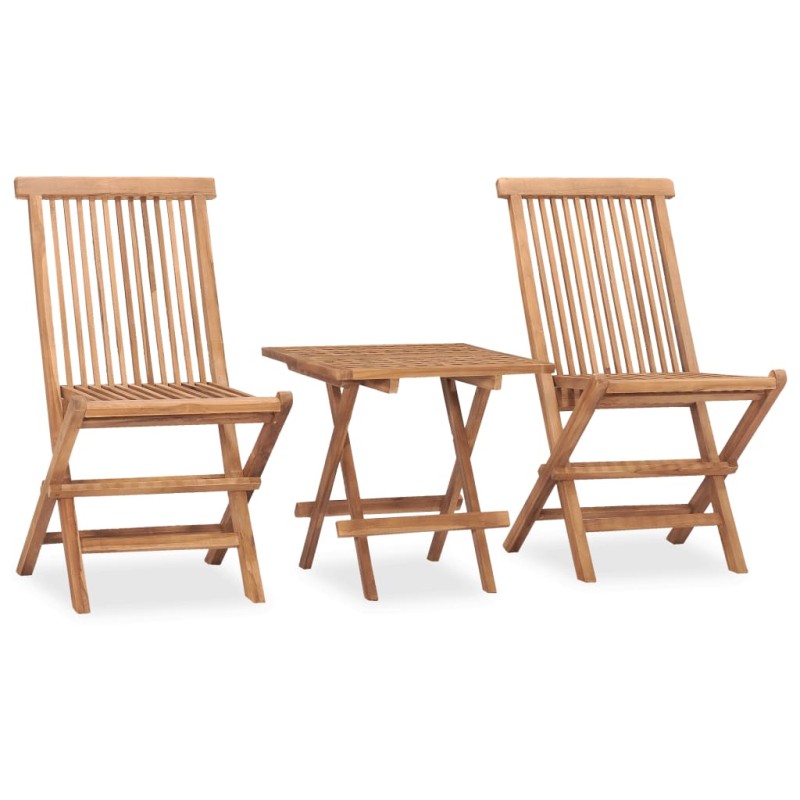 vidaXL 3-tlg. Garten-Essgruppe Klappbar Massivholz Teak vidaXL 3-tlg. Garten-Essgruppe Klappbar Massivholz Teak