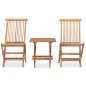 vidaXL 3-tlg. Garten-Essgruppe Klappbar Massivholz Teak vidaXL 3-tlg. Garten-Essgruppe Klappbar Massivholz Teak