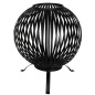 Esschert Design Feuerkorb Ball Gestreift Schwarz Kohlenstoffstahl FF400 Esschert Design Feuerkorb Ball Gestreift Schwarz Kohlenstoffstahl FF400
