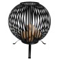 Esschert Design Feuerkorb Ball Gestreift Schwarz Kohlenstoffstahl FF400 Esschert Design Feuerkorb Ball Gestreift Schwarz Kohlenstoffstahl FF400