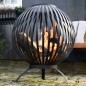 Esschert Design Feuerkorb Ball Gestreift Schwarz Kohlenstoffstahl FF400 Esschert Design Feuerkorb Ball Gestreift Schwarz Kohlenstoffstahl FF400