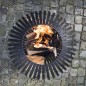 Esschert Design Feuerkorb Ball Gestreift Schwarz Kohlenstoffstahl FF400 Esschert Design Feuerkorb Ball Gestreift Schwarz Kohlenstoffstahl FF400