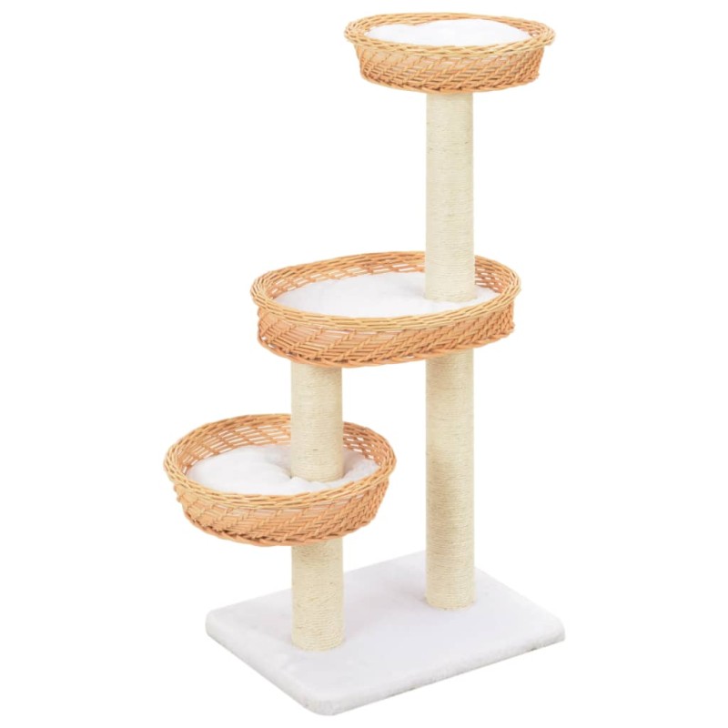 vidaXL Katzen-Kratzbaum Sisal Natürliches Weidenholz vidaXL Katzen-Kratzbaum Sisal Natürliches Weidenholz