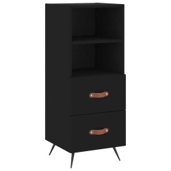 vidaXL Sideboard Schwarz 34,5x34x90 cm Holzwerkstoff