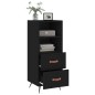 vidaXL Sideboard Schwarz 34,5x34x90 cm Holzwerkstoff vidaXL Sideboard Schwarz 34,5x34x90 cm Holzwerkstoff