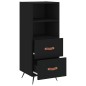 vidaXL Sideboard Schwarz 34,5x34x90 cm Holzwerkstoff vidaXL Sideboard Schwarz 34,5x34x90 cm Holzwerkstoff