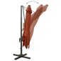 vidaXL Ampelschirm mit LED Terracotta 300 cm vidaXL Ampelschirm mit LED Terracotta 300 cm