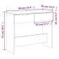 vidaXL Konsolentisch Räuchereiche 90x36x75 cm Holzwerkstoff vidaXL Konsolentisch Räuchereiche 90x36x75 cm Holzwerkstoff