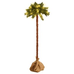 vidaXL Künstliche Palme mit LEDs 210 cm