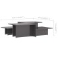 vidaXL Couchtische 2 Stk. Hochglanz-Grau 111,5x50x33 cm Holzwerkstoff vidaXL Couchtische 2 Stk. Hochglanz-Grau 111,5x50x33 cm Holzwerkstoff