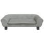 Hundebett Hellgrau 70x48x22 cm Samt Hundebett Hellgrau 70x48x22 cm Samt