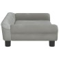 Hundebett Hellgrau 70x48x22 cm Samt Hundebett Hellgrau 70x48x22 cm Samt