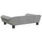 Hundebett Hellgrau 70x48x22 cm Samt Hundebett Hellgrau 70x48x22 cm Samt