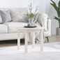 vidaXL Couchtisch Weiß Ø 55x45 cm Massivholz Kiefer vidaXL Couchtisch Weiß Ø 55x45 cm Massivholz Kiefer