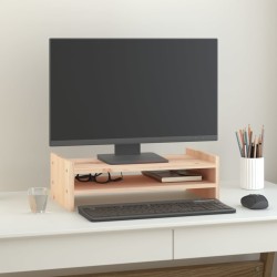 vidaXL Monitorständer 50x27x15 cm Massivholz Kiefer