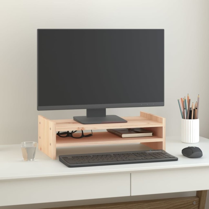vidaXL Monitorständer 50x27x15 cm Massivholz Kiefer vidaXL Monitorständer 50x27x15 cm Massivholz Kiefer