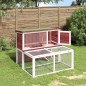 vidaXL Kaninchenstall Mokka 102x90x84,5 cm Massivholz Kiefer vidaXL Kaninchenstall Mokka 102x90x84,5 cm Massivholz Kiefer