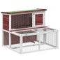 vidaXL Kaninchenstall Mokka 102x90x84,5 cm Massivholz Kiefer vidaXL Kaninchenstall Mokka 102x90x84,5 cm Massivholz Kiefer